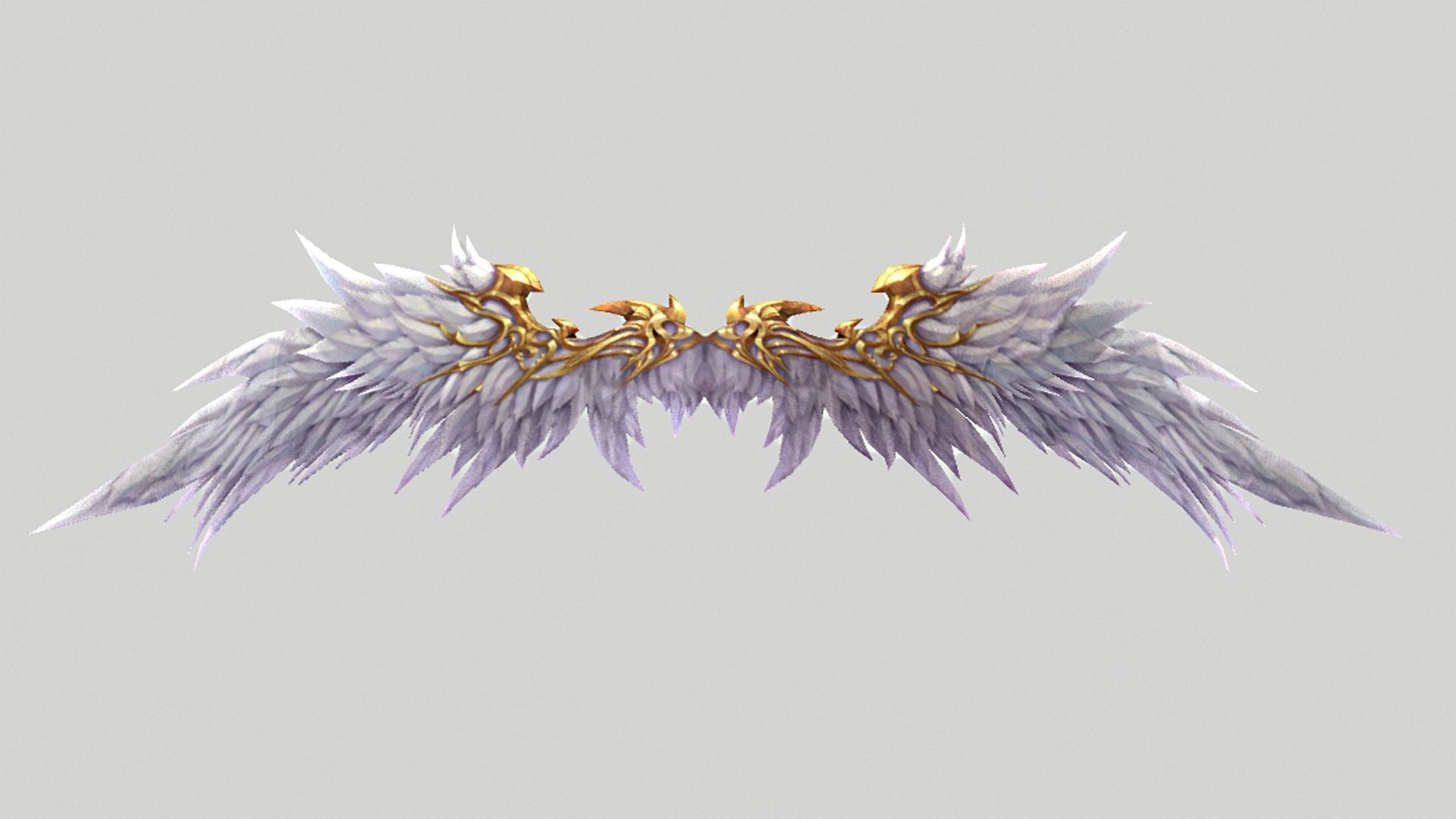 Angel Wing Low-poly 3D model_6