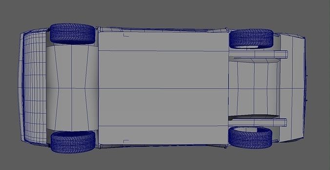 70s Dodge Challenger  3D model 7