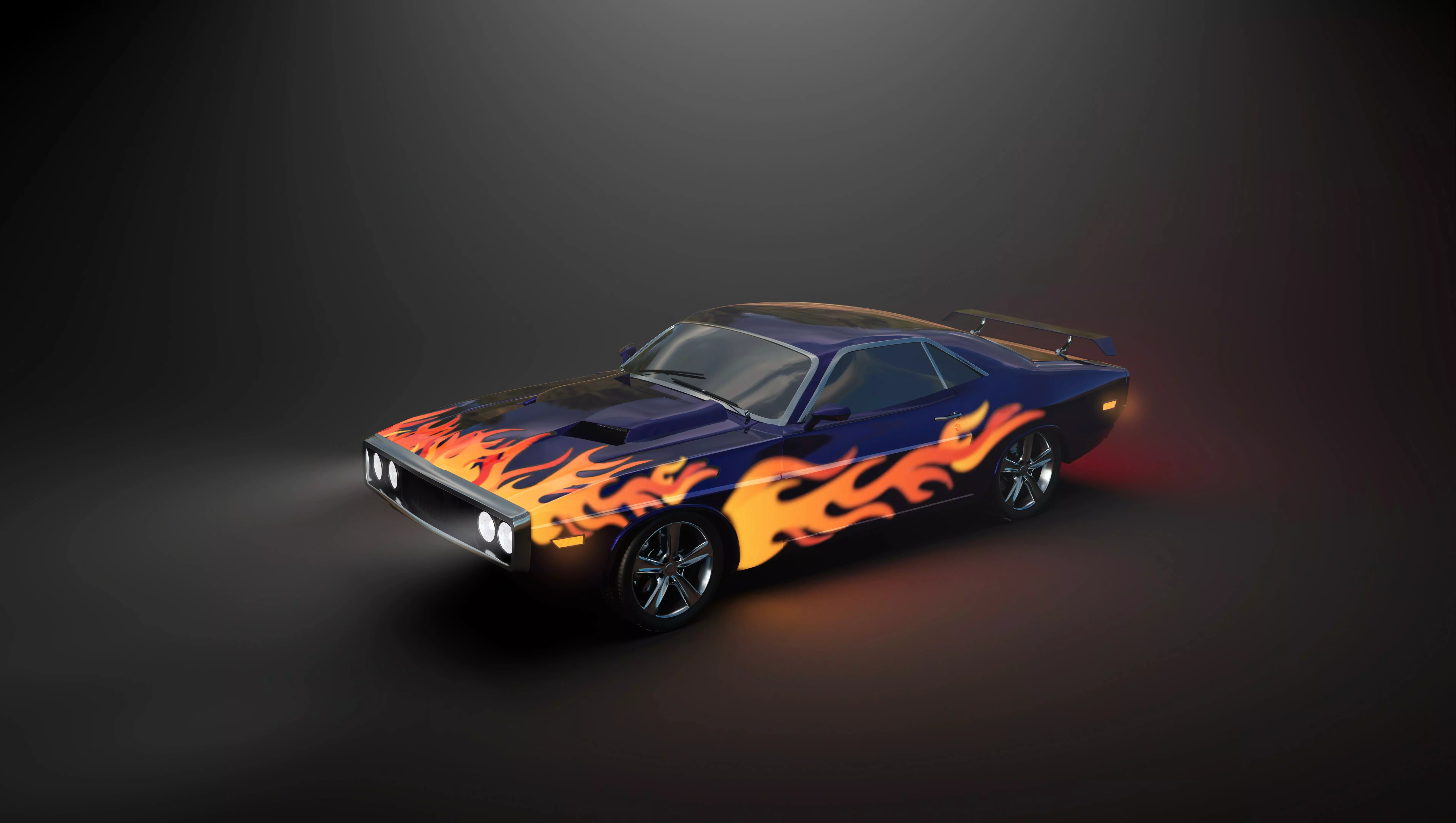 70s Dodge Challenger 3D model