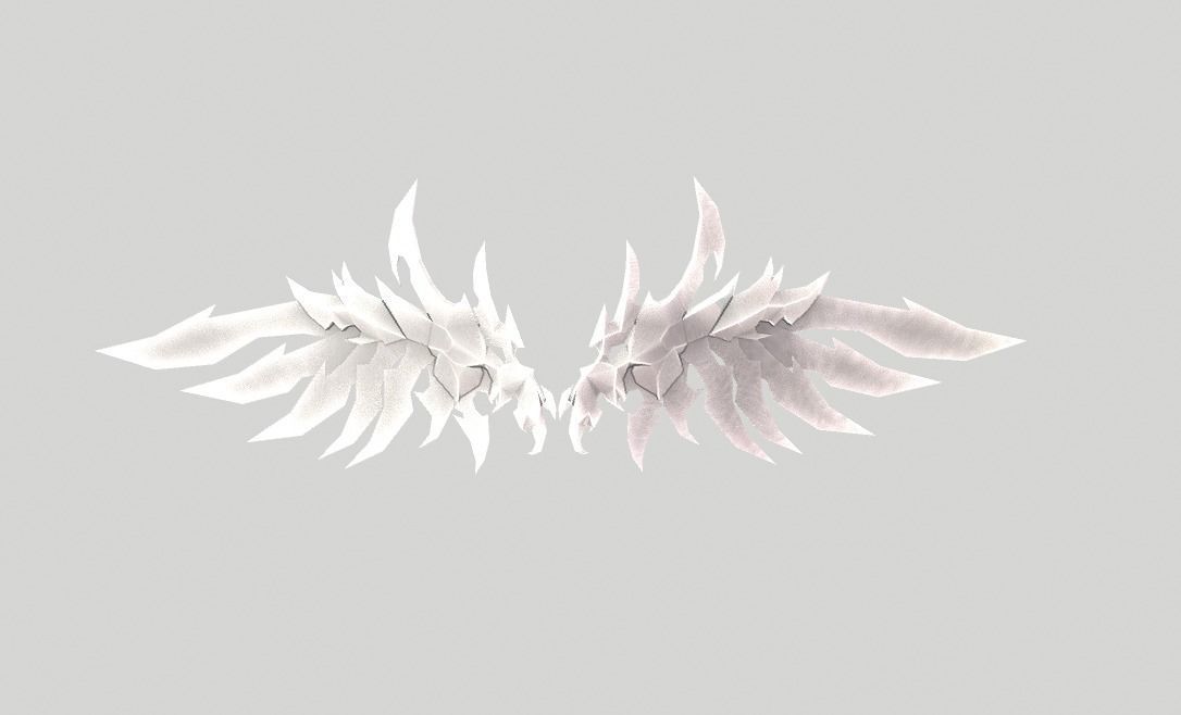 Fire Demon Wing Low-poly 3D model_4