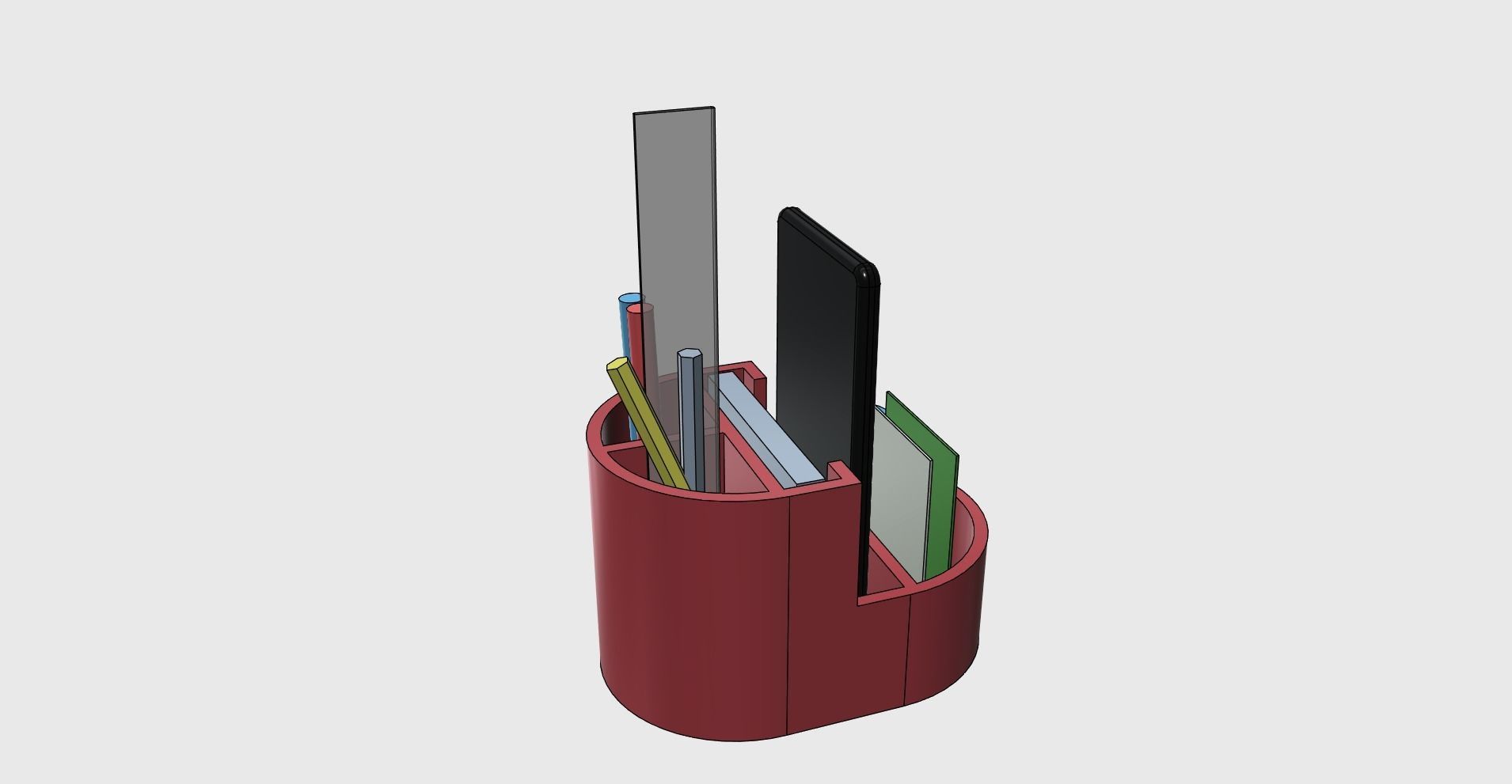 Pencil paper phone holder easy print 3D print model_6