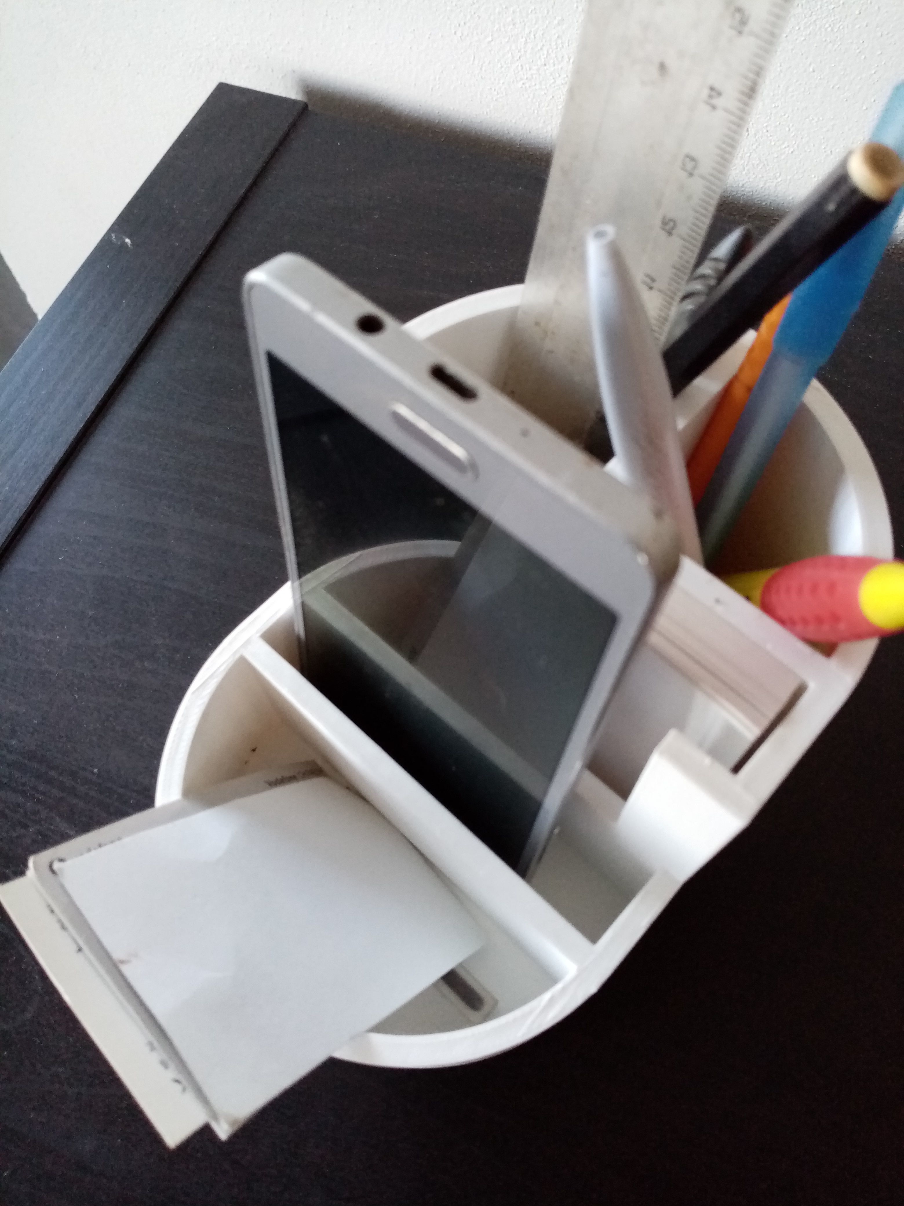 Pencil paper phone holder easy print 3D print model_12