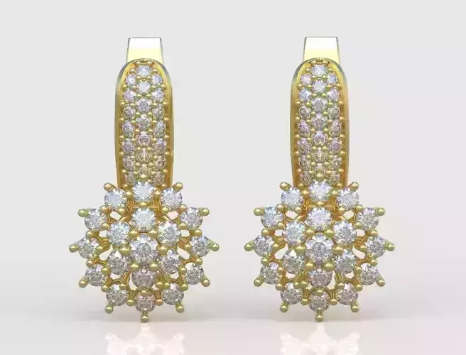 Earring 3D model 3D printable model 0230 11