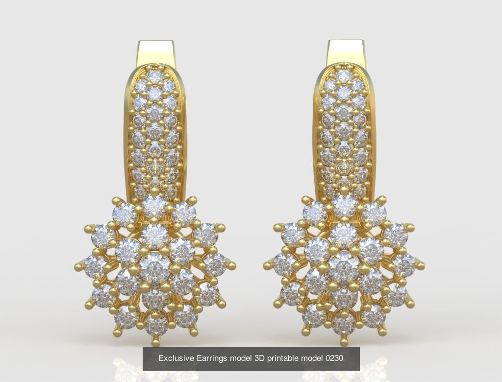 Ring Earring and Pendant Set 3D printable model 0062 3D Model Collection_6