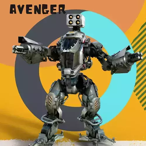 Robot Avenger in obj and fbx formats 3D model