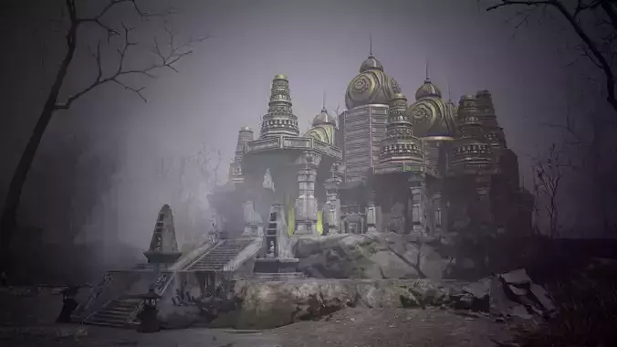 Temple Of Gods Modular Package 3D model