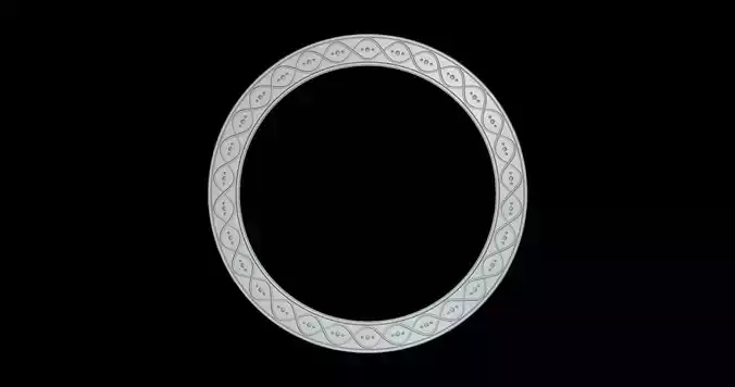 Round Wave Frame 3D print model