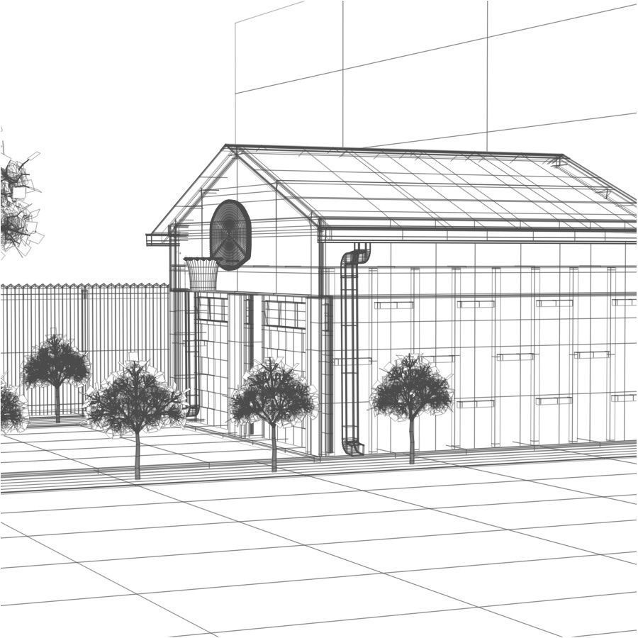 Garage Scene in obj and fbx formats 3D model_8