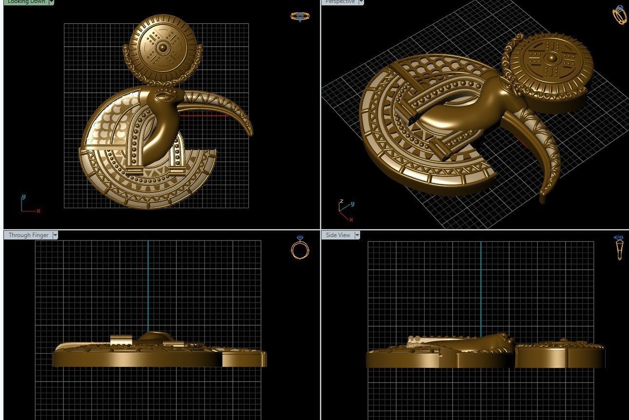 the pharaonic god Thoth 3D print model_3