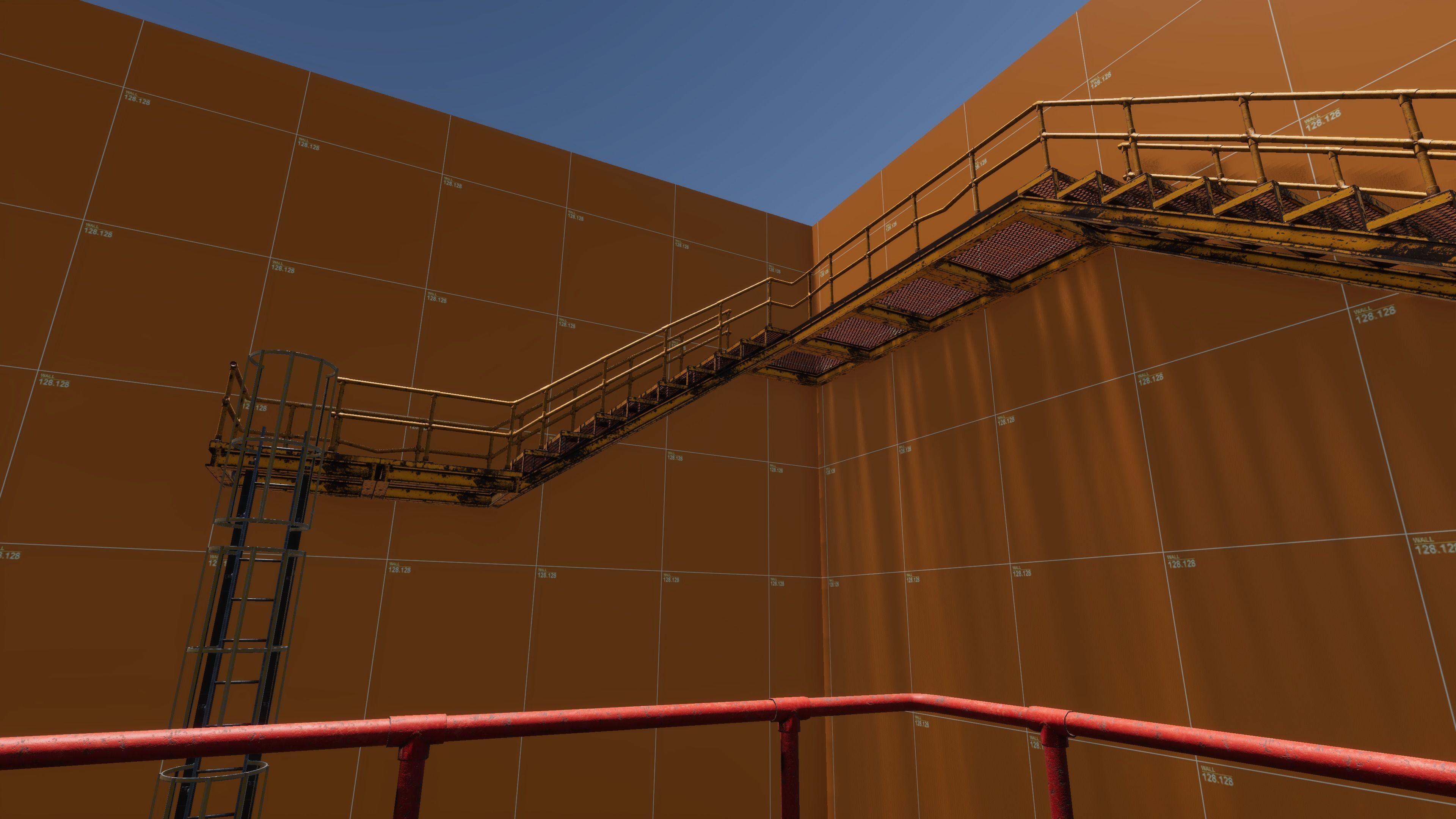 industrial stairs and  handrails pack Low-poly 3D model_11