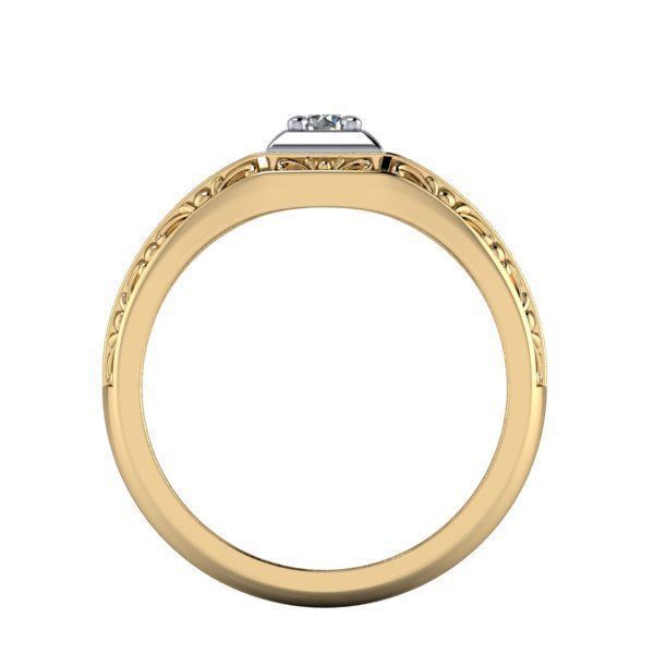 Vintage style ring 3D print model_4