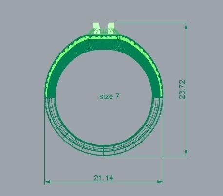 Vintage style ring 3D print model_7