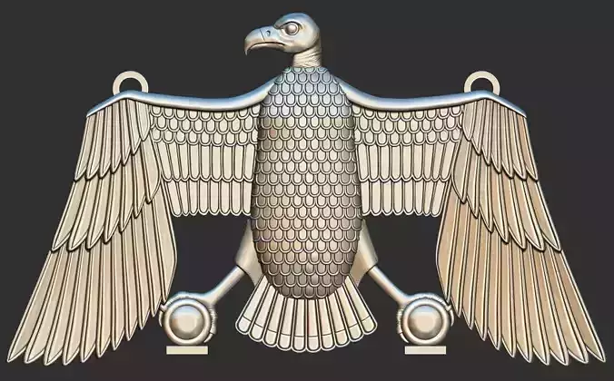 Tutankhamun Pendant  necklace  eagle  3D model  cnc 3d printing 3D print model