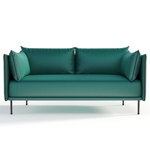 SILHOUETTE seater sofa in emerald 3D model