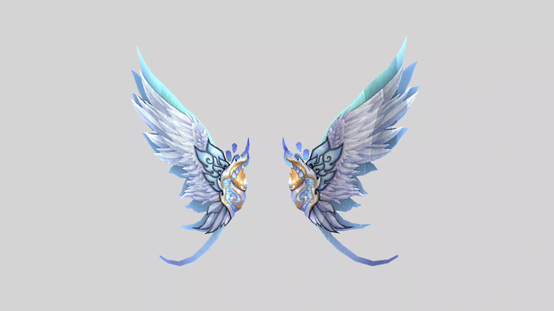 Futuristic Wing Low-poly 3D model