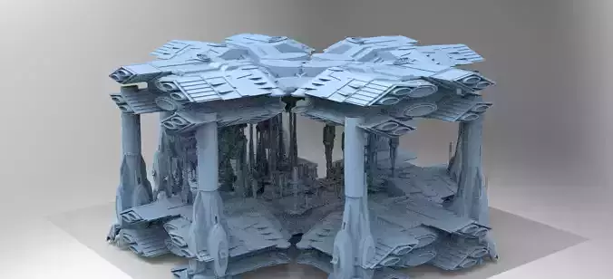 Dark Elven Sci-Fi City Base 2