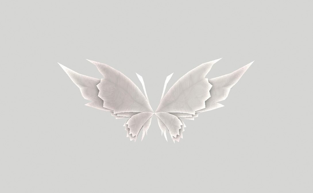 Butterfly Wing Low-poly 3D model_17