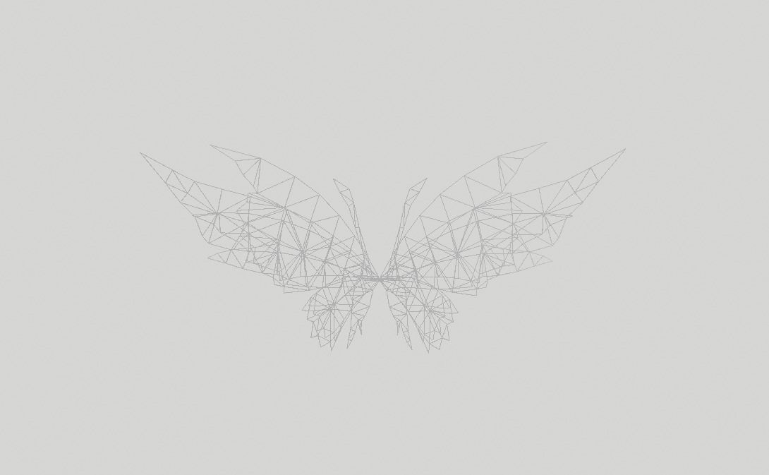 Butterfly Wing Low-poly 3D model_2