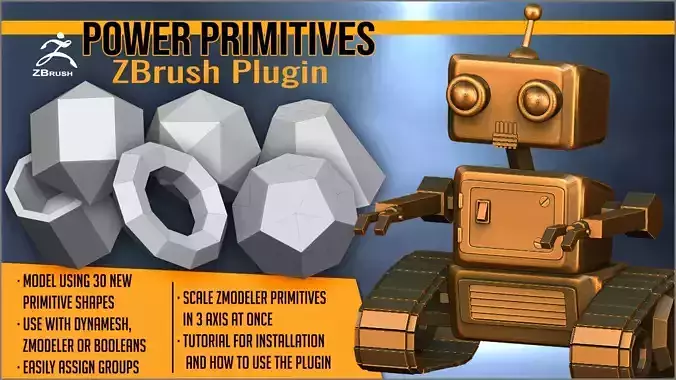 Power Primitives ZBrush Plugin 3D model