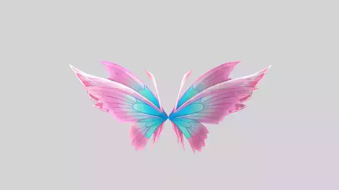 Butterfly Wing Low-poly 3D model