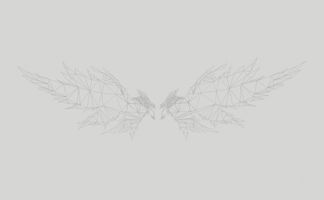 Futuristic Wing Low-poly 3D model_11