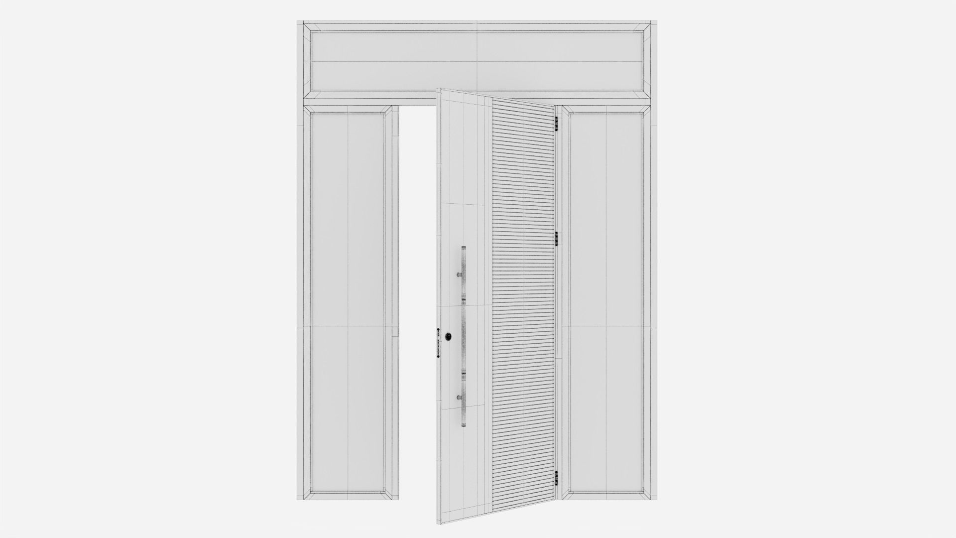 Aluminium door 106 3D model_6