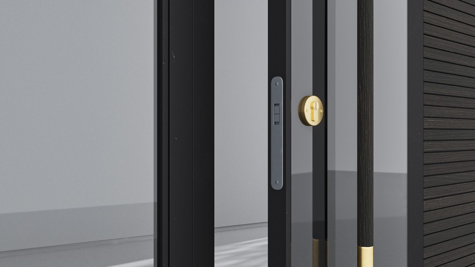 Aluminium door 106 3D model_4