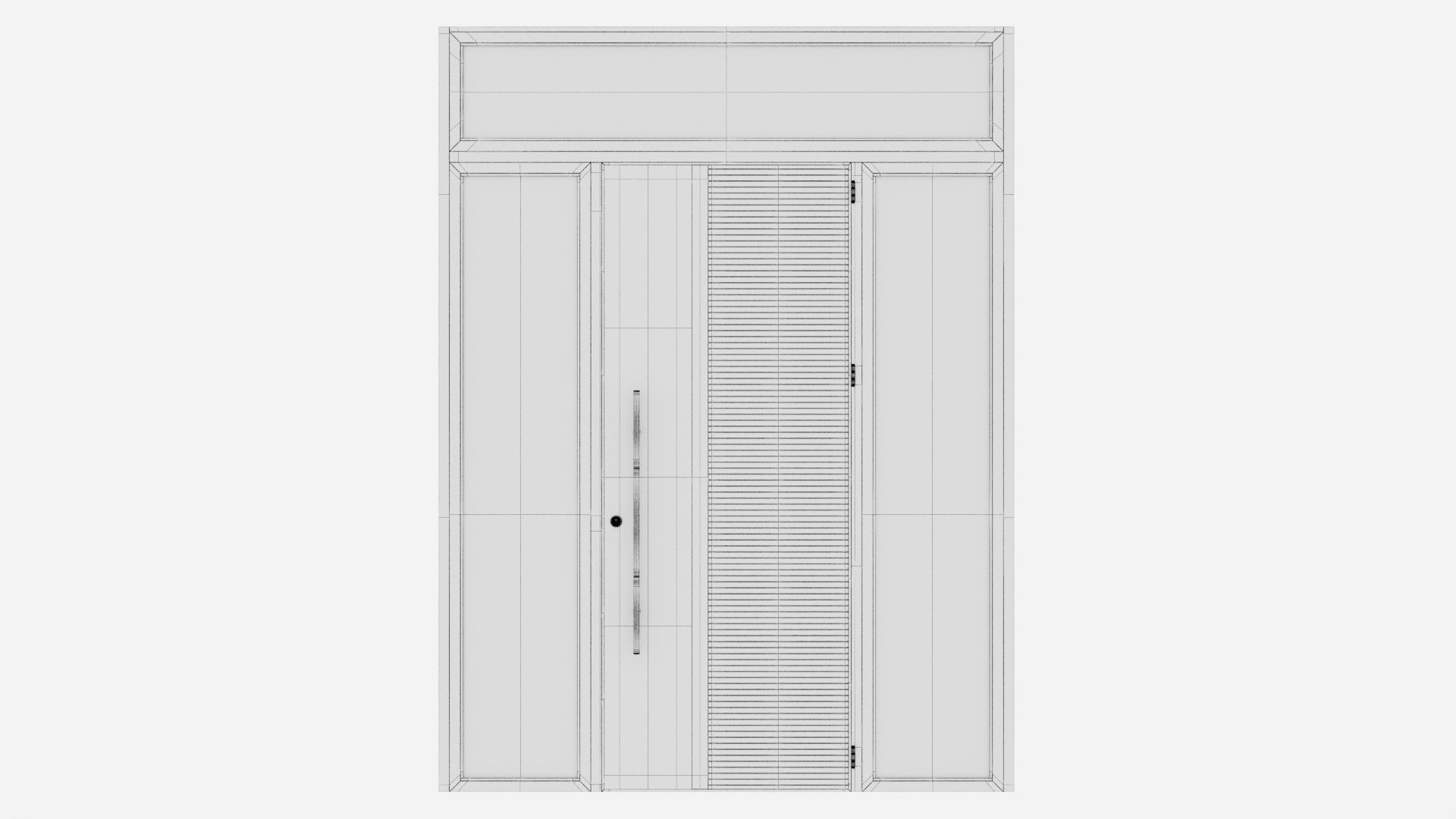 Aluminium door 106 3D model_5
