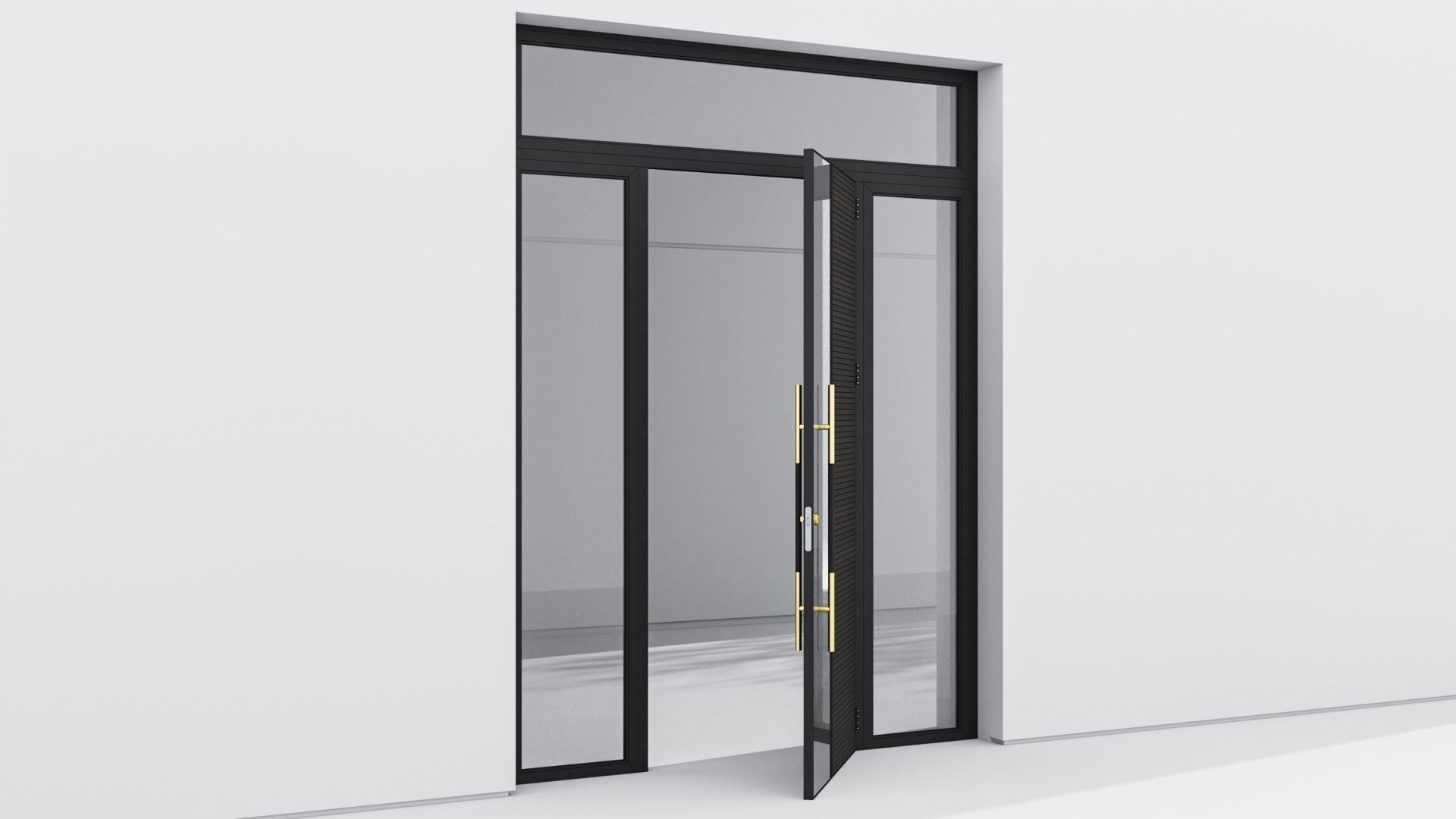 Aluminium door 106 3D model_3