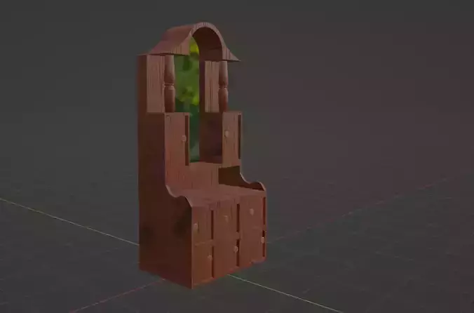 cupboard wooden chair with mirror