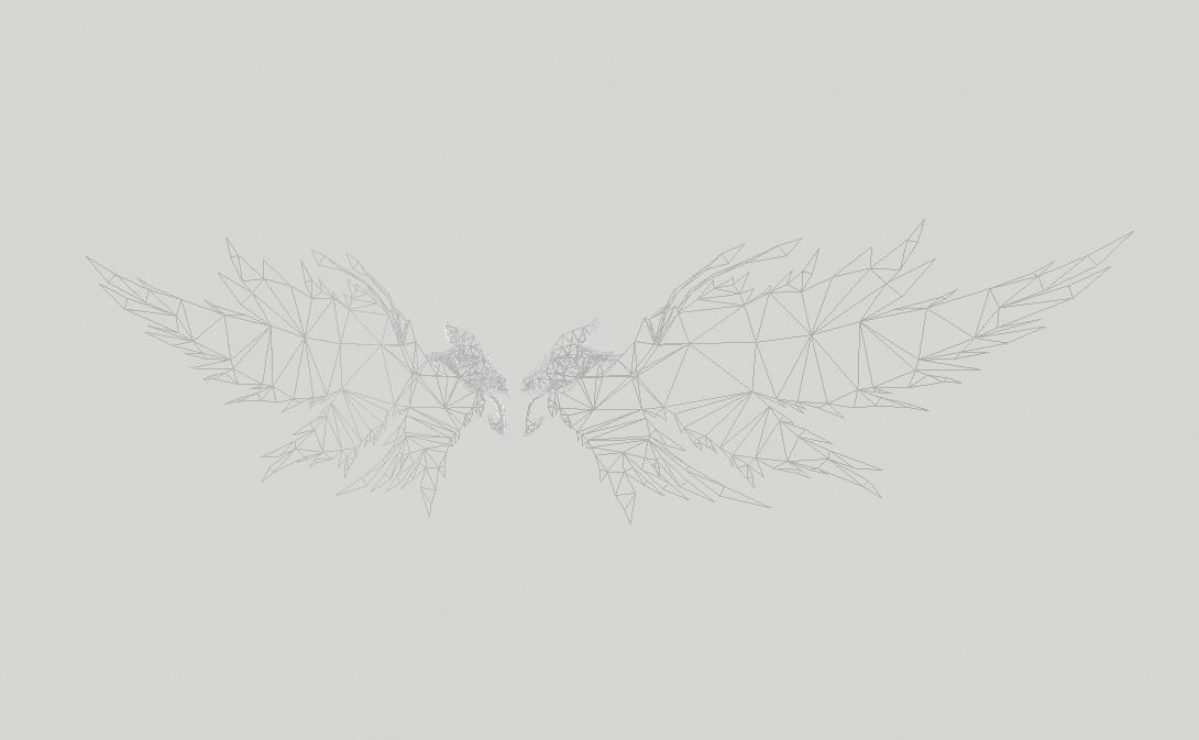 Futuristic Wing Low-poly 3D model_17