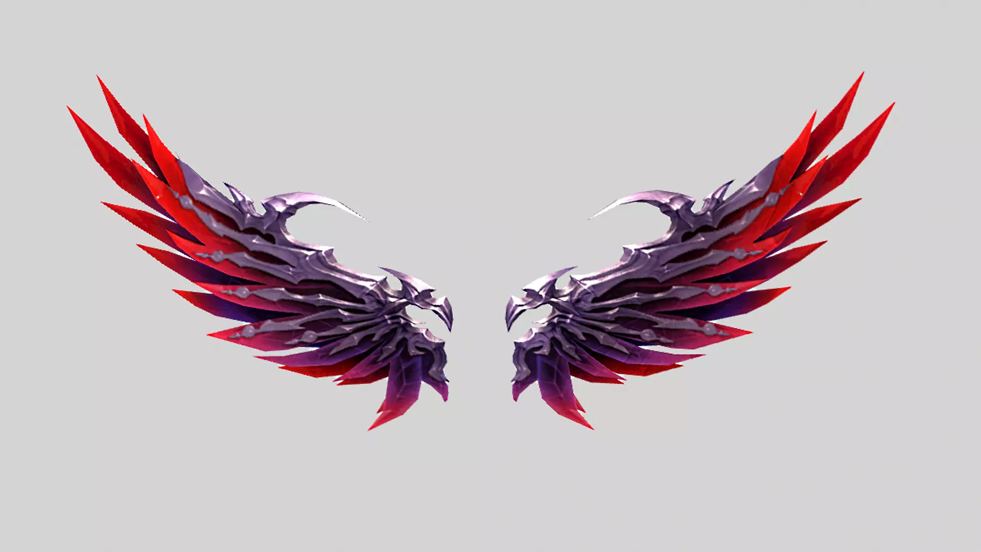 Futuristic Metal Wing Low-poly 3D model