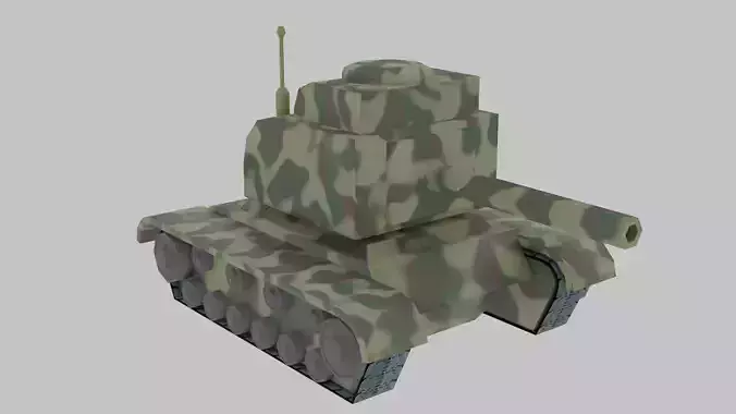 Military Tank low poly vehicle