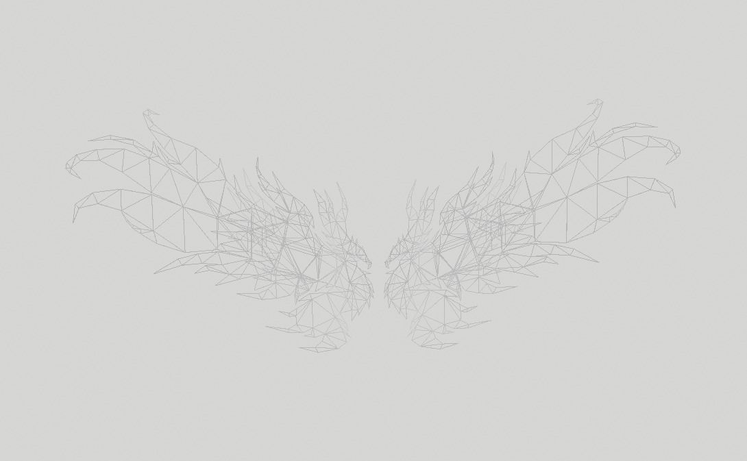 Phoenix Wing Low-poly 3D model_8