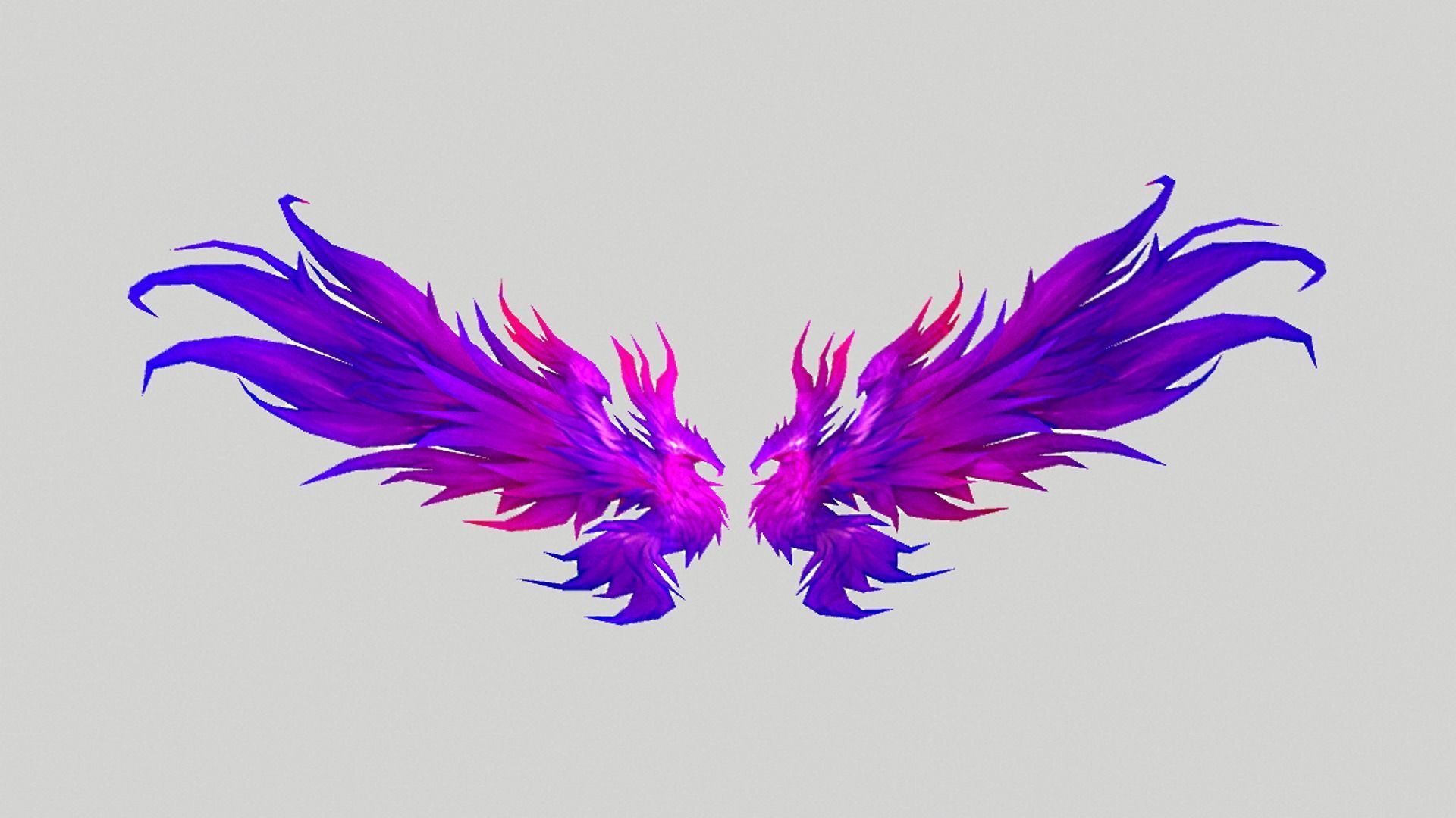 Phoenix Wing Low-poly 3D model_12