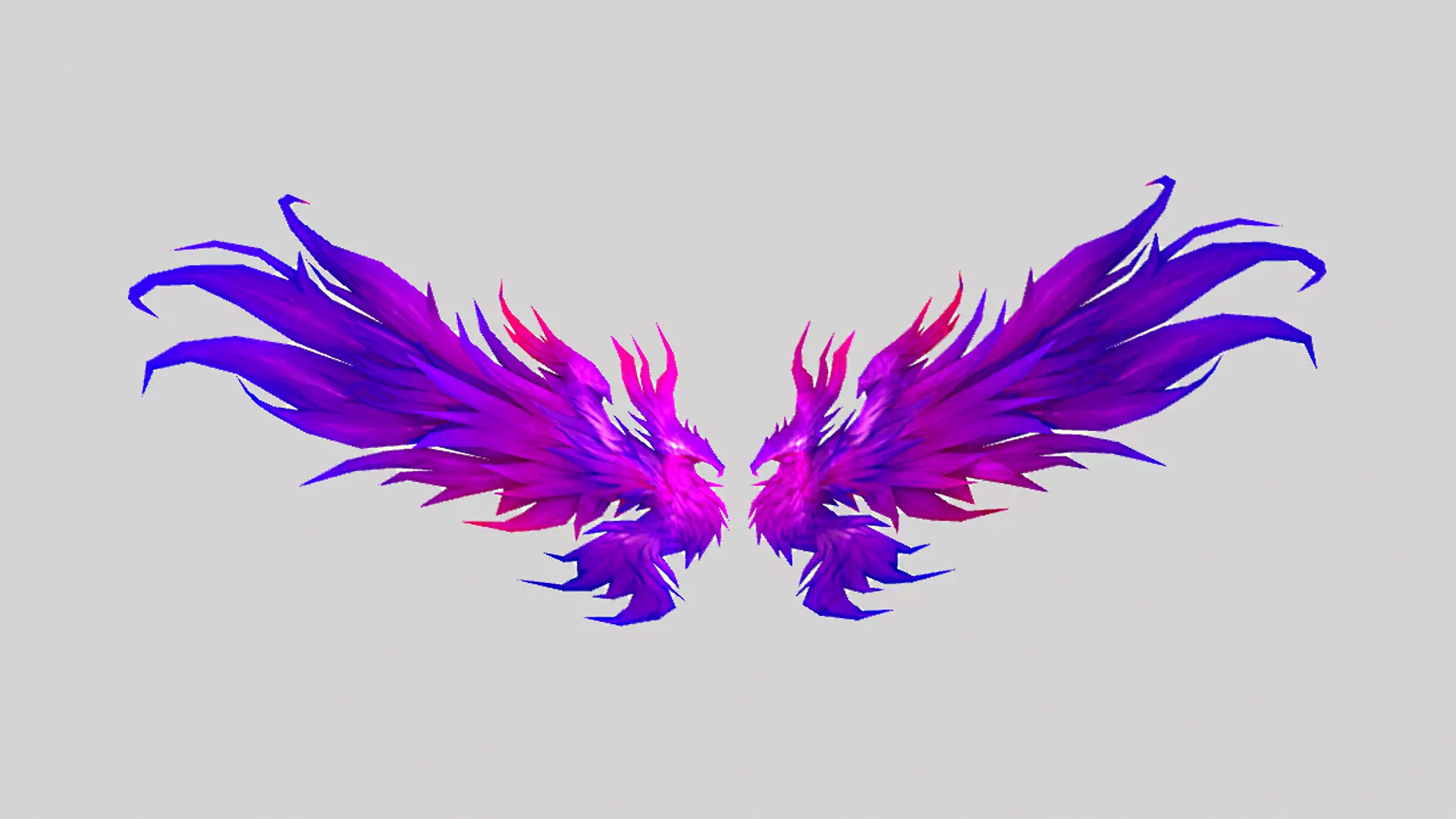 Phoenix Wing Low-poly 3D model_0