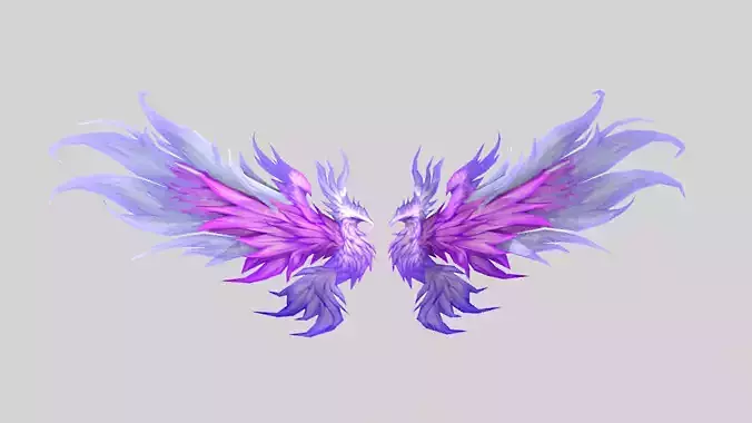 Phoenix Wing Low-poly 3D model
