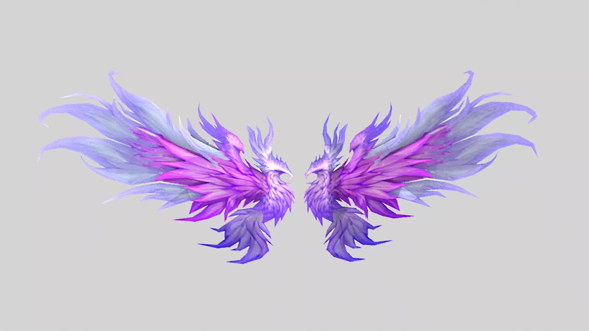 Phoenix Wing Low-poly 3D model_0
