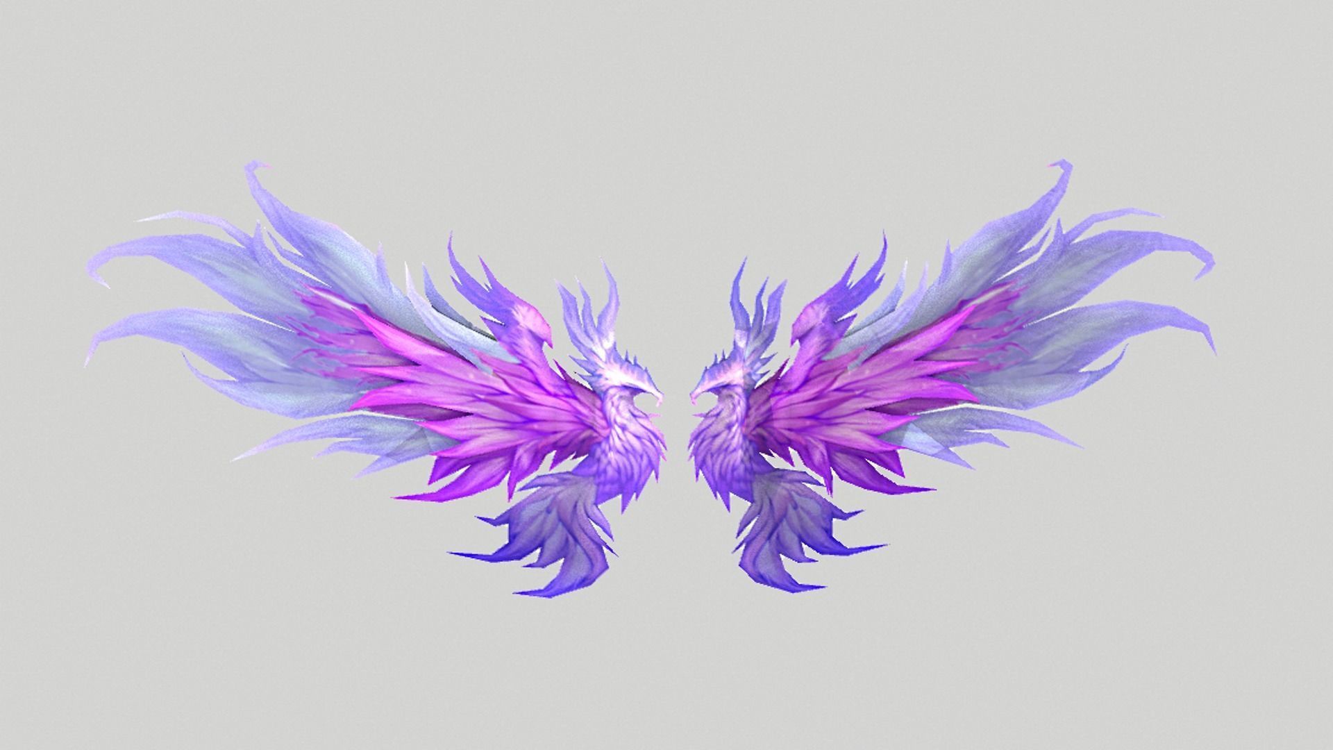 Phoenix Wing Low-poly 3D model_18