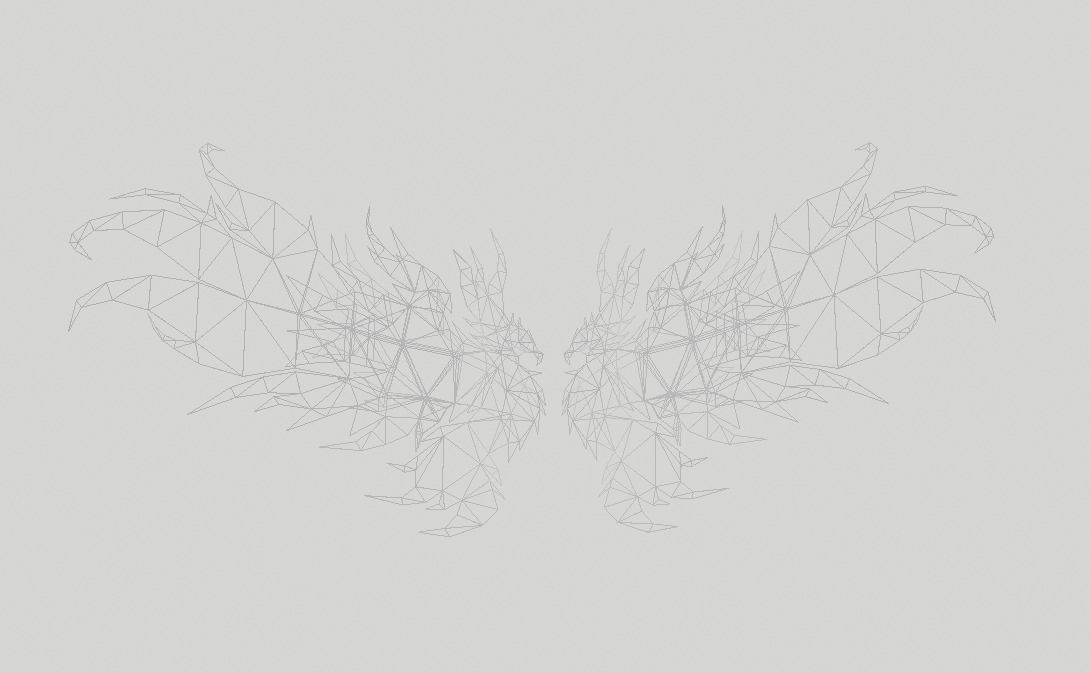 Phoenix Wing Low-poly 3D model_14