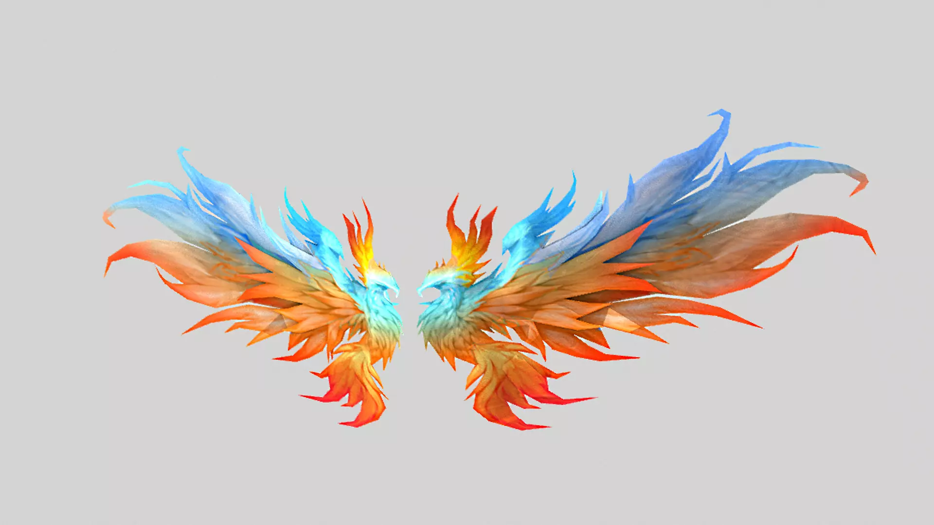 Phoenix Wing Low-poly 3D model_0