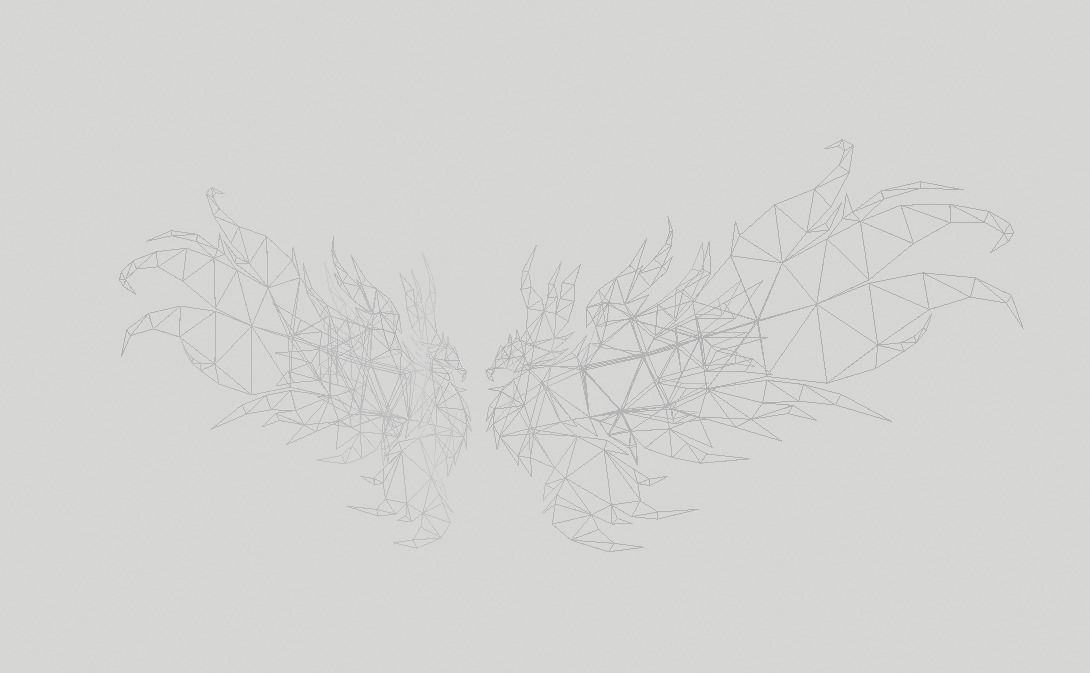 Phoenix Wing Low-poly 3D model_8
