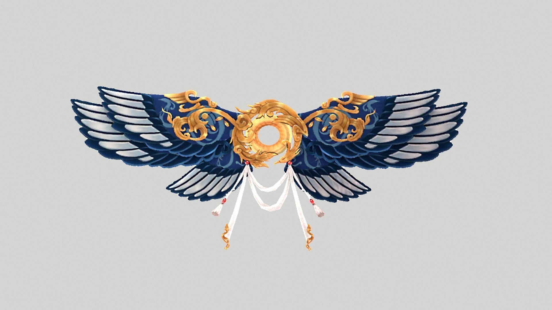 Futuristic Wing Low-poly 3D model_15