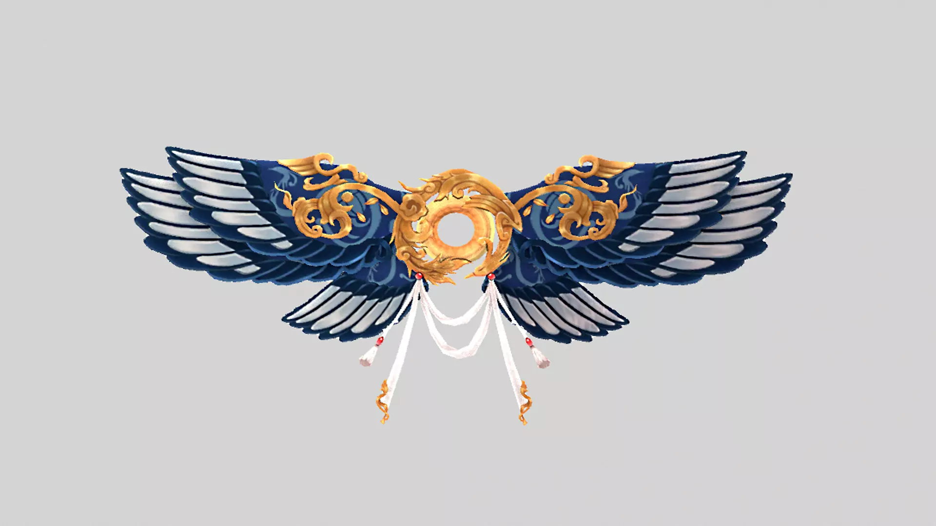 Futuristic Wing Low-poly 3D model_0