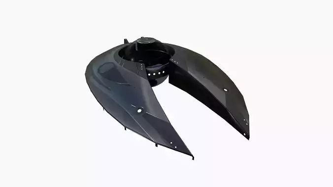 Alien Spaceship UFO I03 Dark Steel - Sci Fi Spacecraft Design Low-poly 3D model