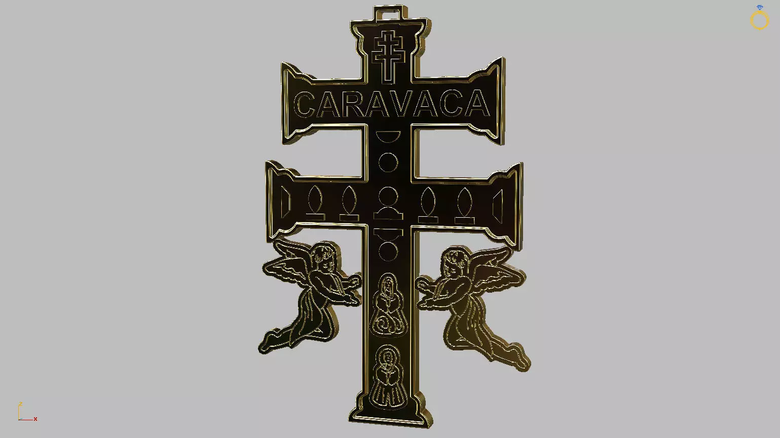 Caravaca Cross Pendant 3D print model