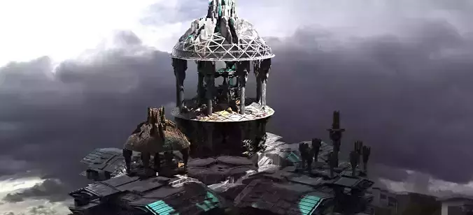 Dark Elven Sci-Fi Kings Towers Kit bash 