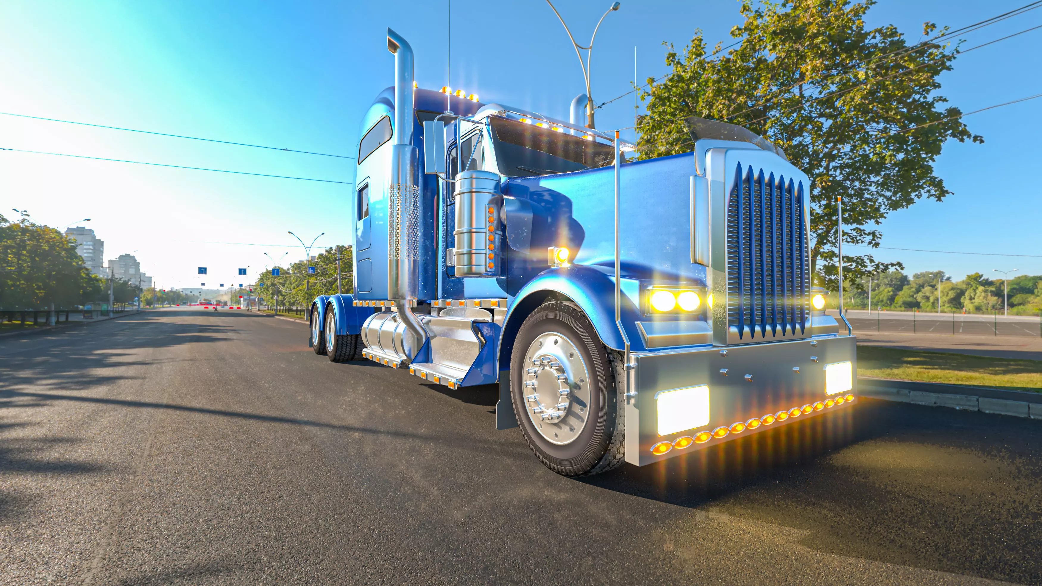 Kenworth W900 truck 3D model_0