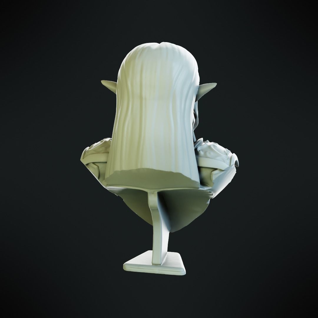 Princess Zelda bust 3D print model_15