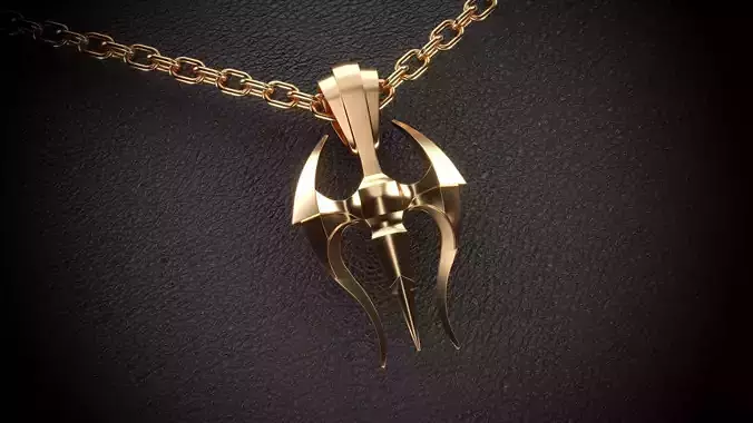 Pendant pair of gold swords